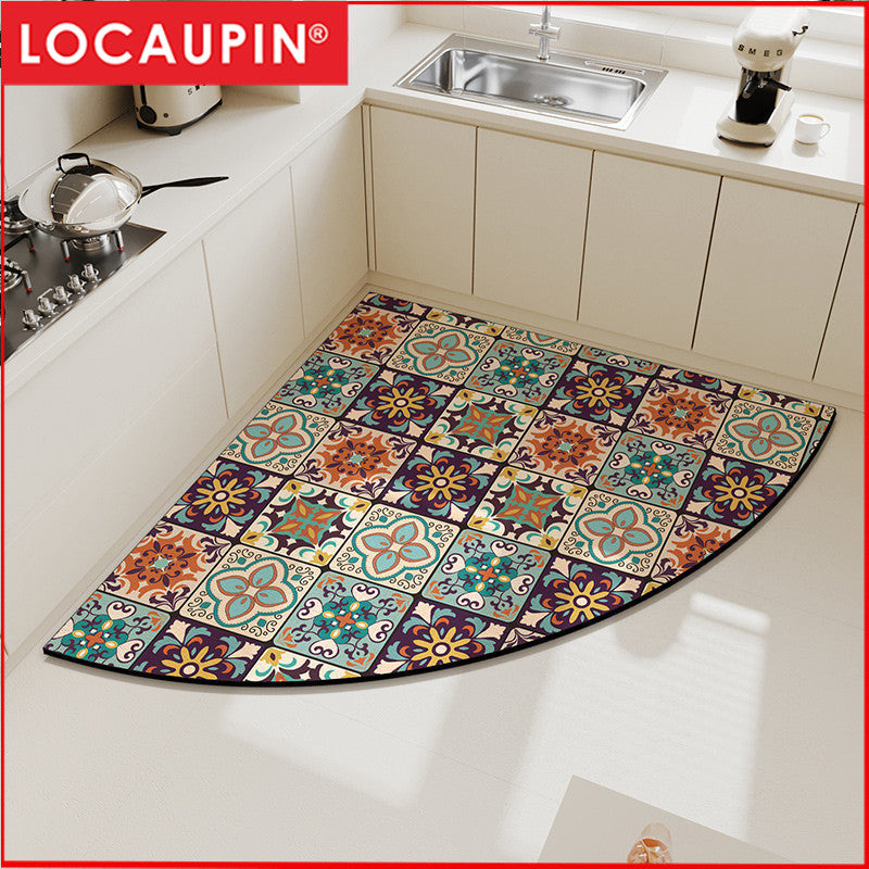 Locaupin Super Absorbent Bath Mat Bathroom Mat Super Absorbent Living Room Floor Mat Rubber Non-Slip Bottom