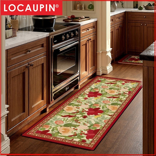 Locaupin Super Absorbent Bath Mat Ultra Absorbent Bathroom Mat for Quick Drying Kitchen Mat