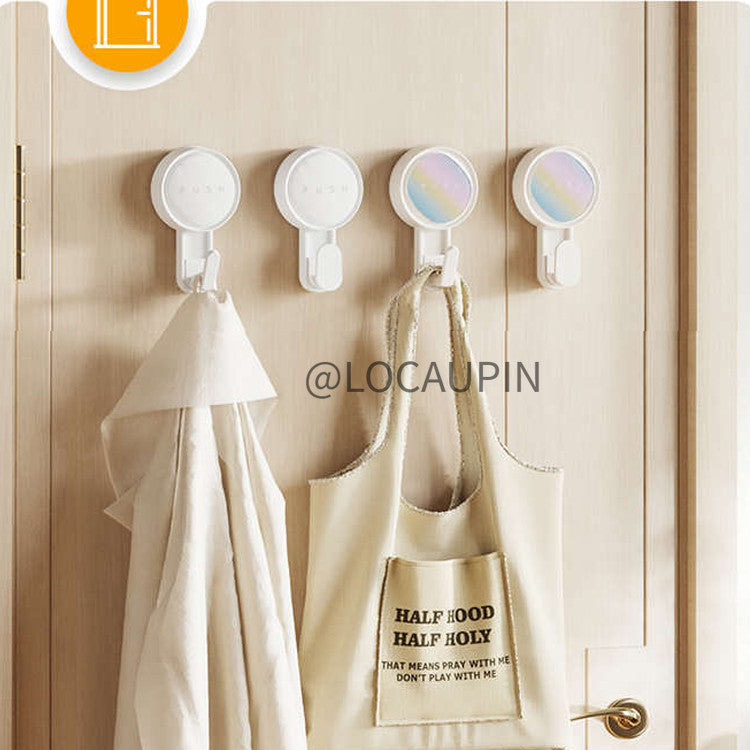 Locaupin Removable Adhesive Hooks,Wall Hooks-Reusable, No-Trace, Tool-Free Installation