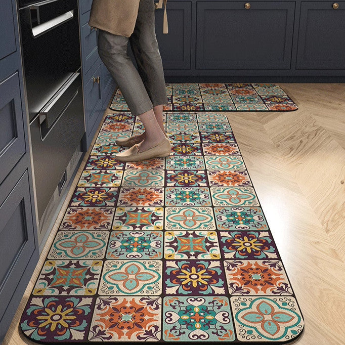 Locaupin Super Absorbent Bath Mat Bathroom Mat Super Absorbent Living Room Floor Mat Rubber Non-Slip Bottom