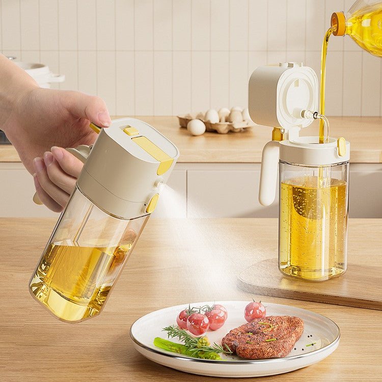 Locaupin 2-in-1 Oil Dispenser Bottle ā Spray or Pour with Gravity-Activated Lid