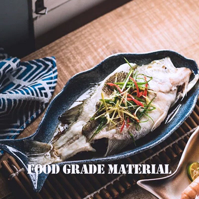Locaupin Fish Plates Dinner Plates Ceramic Plate Family Dinner Plate Dinnerware Serving Dishes Tableware