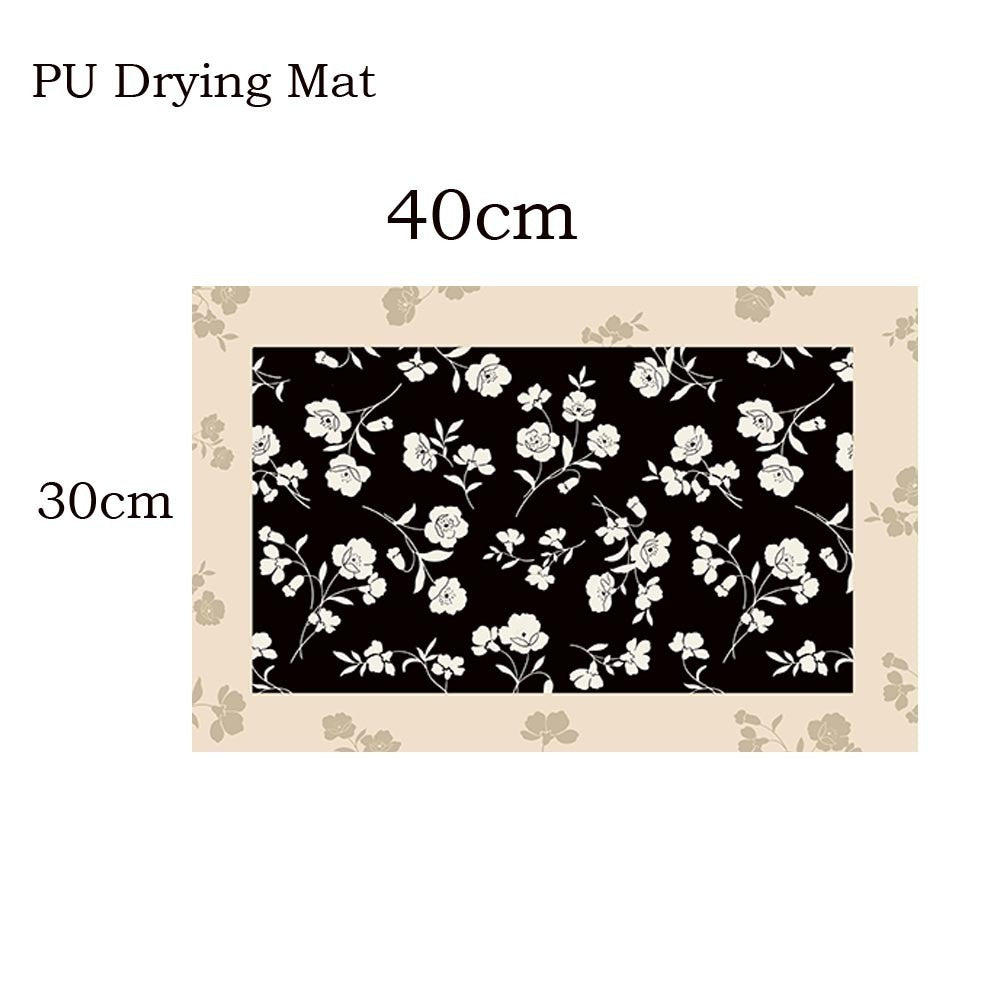 Locaupin PU Leather Dish Drying Mat l Non-Slip l Anti-slip surface l Fast Absorption l Easy to Clean