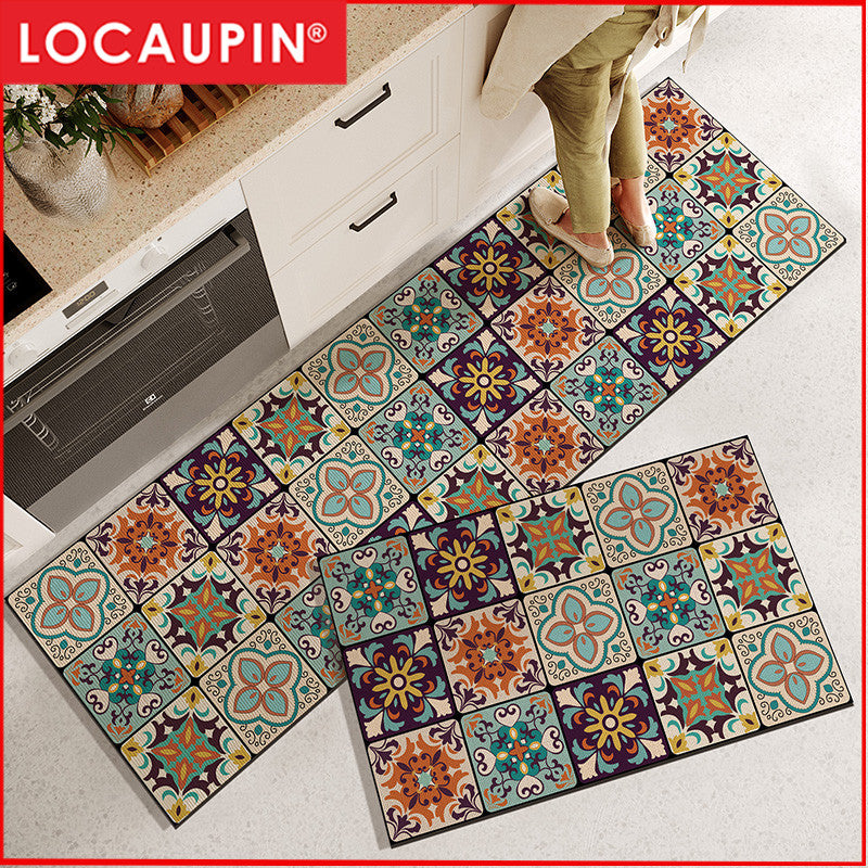 Locaupin Super Absorbent Bath Mat Bathroom Mat Super Absorbent Living Room Floor Mat Rubber Non-Slip Bottom