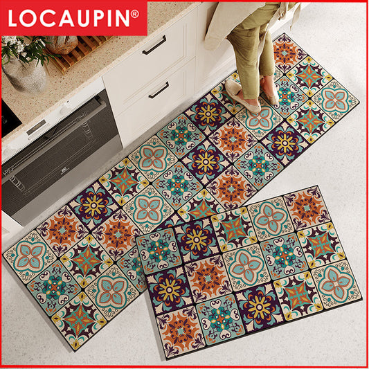 Locaupin Super Absorbent Bath Mat Bathroom Mat Super Absorbent Living Room Floor Mat Rubber Non-Slip Bottom