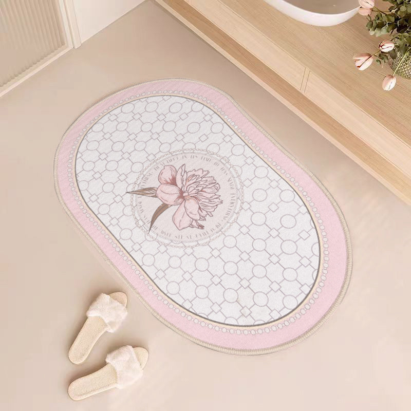 Locaupin Super Absorbent Bath Mat Ultra Absorbent Bathroom Mat for Quick Drying Kitchen Mat