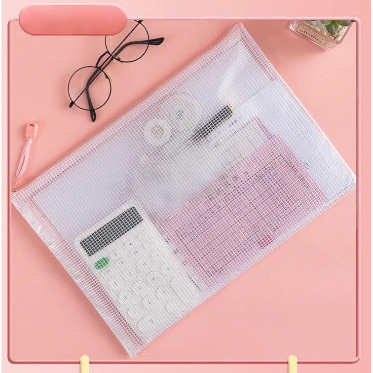 Locaupin 5pcs Document Folder l Waterproof A4 File Pouch for Office & School Use l File Bags l Morandi Color