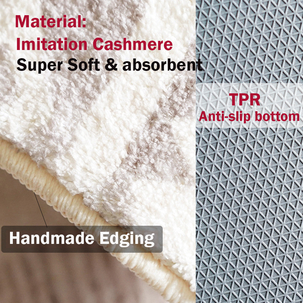Locaupin Elegant Super Soft Mat for Bedroom and Living Room with Absorbent Feature Absorbent Premium Mat