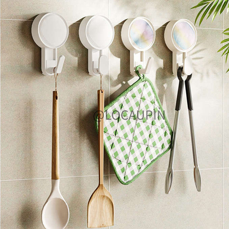 Locaupin Removable Adhesive Hooks,Wall Hooks-Reusable, No-Trace, Tool-Free Installation