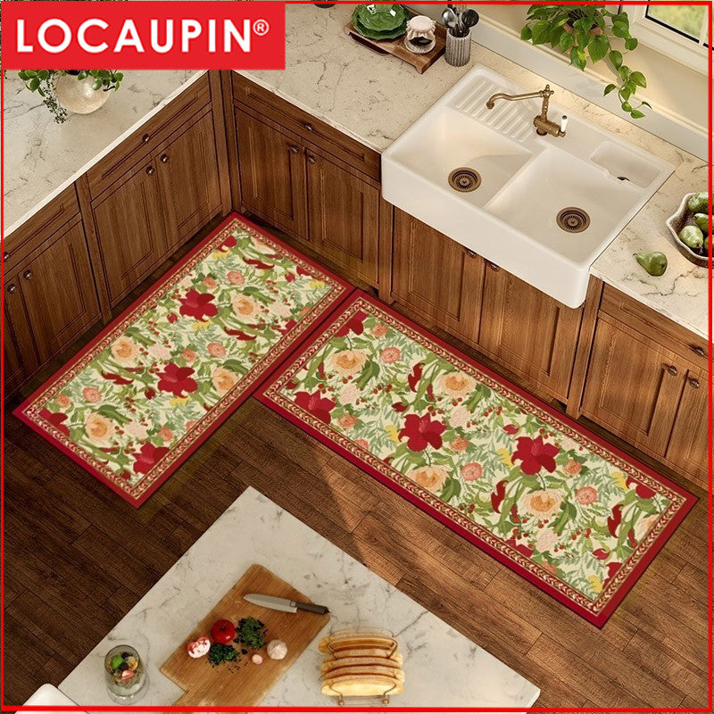 Locaupin Super Absorbent Living Room Floor Mat Soft and Plush Bathroom Mat with Non-Slip Bottom