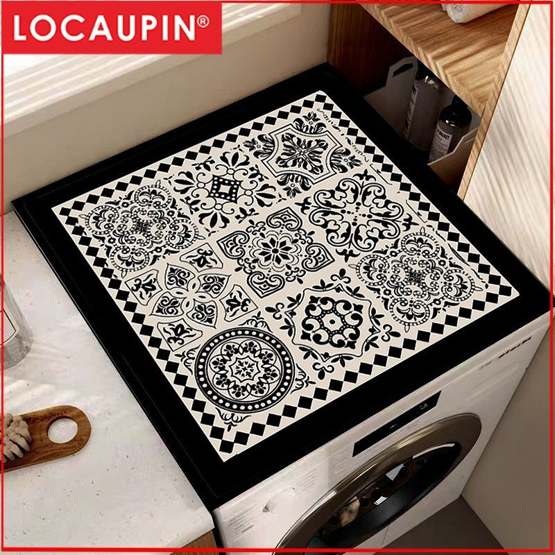 Locaupin Super Absorbent Washing machine dustproof mat Table mat with Non-Slip Rubber Bottom