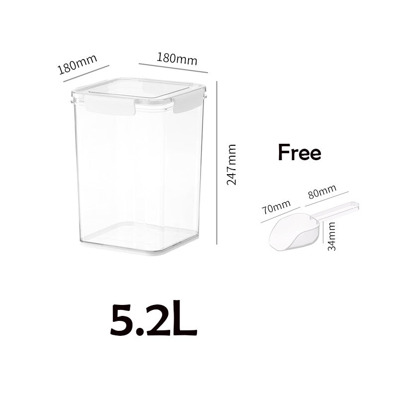 Locaupin BPA FREE 4.2/5.2/6.5L Capacity Airtight Food Storage Container Pet Kitchen &Pantry Organization Food Dispensers