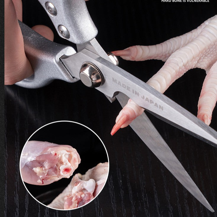 Locaupin Shears Scissors Heavy Duty for Kitchen Use Cutting Chicken Bones Poultry Made of Stainless Steel