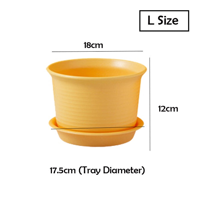 Locaupin Plastic Planter Flower Pots Multicolor Balcony Garden Plant Planter Baskets Fence Bucket Pots With Tray