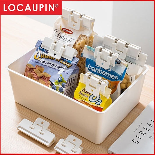 Locaupin 2pcs Bag Clips for Food Food Storage Sealing Clips  Chip Bag Clips, Plastic Cap Sealer Clip keep Fresh