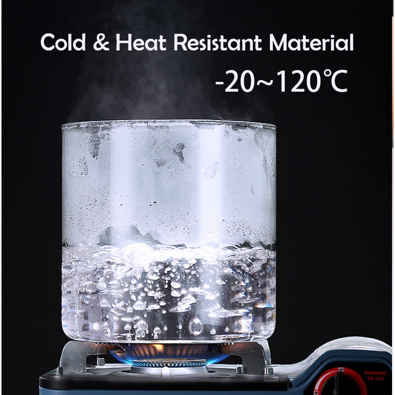 Locaupin Heat-Resistant Borosilicate Glass Beverage Dispenser with Gold Stainless Steel Spigot | Elegant & Durable Drink Server for Hot & Cold Beverages