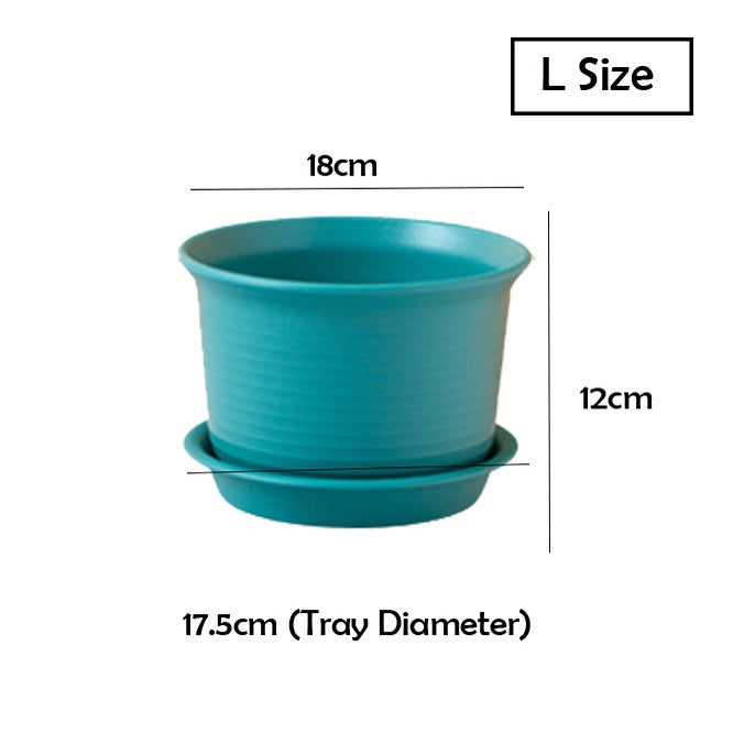 Locaupin Plastic Planter Flower Pots Multicolor Balcony Garden Plant Planter Baskets Fence Bucket Pots With Tray