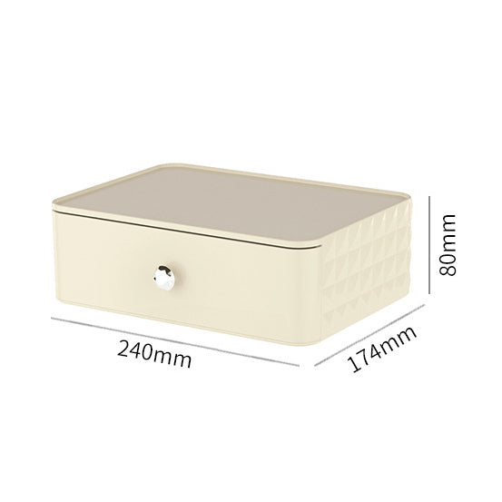 Locaupin Makeup Organizer with Brush Holder Clear Drawer,  Stand for Lipsticks, Eyeshadow, Nail Polish Jewelry Skincare