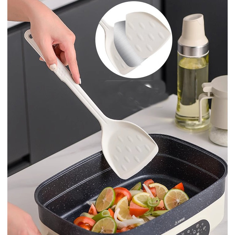 Locaupin 220°C Heat Resistant Silicone Cooking Kitchen Utensils, BPA Free Dishwasher Safe, Nonslip Grips Cookware