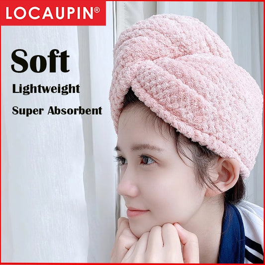 Locaupin Super Absorbent Hair Dry Cap Quick & Gentle Drying