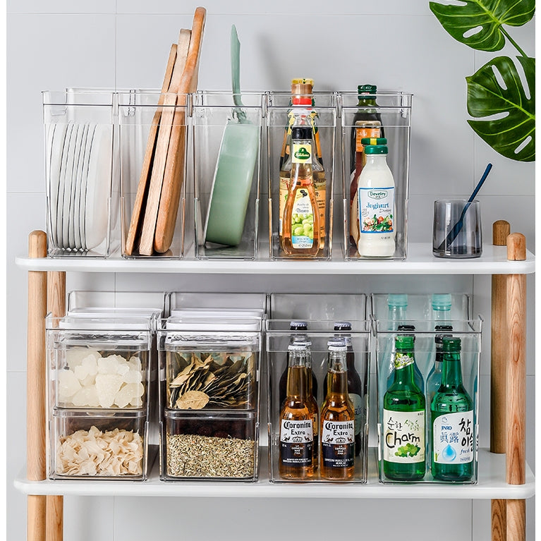 Locaupin Book Storage, Stationery Storage, Cabinet Box Storage Organizers Storage Bins Plastic Organizers Snack Storage