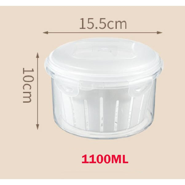Locaupin BPA FREE Garlic Refrigerator Storage Jar Ginger Storage Holder Sealed Vegetable Food Box Food Dispensers