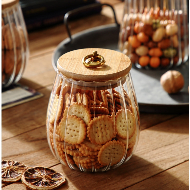 Locaupin Food Storage Jars ,Clear Food Storage Container with Airtight Lid, Plastic Containers,Glass Food Dispensers