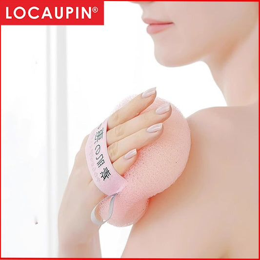 Locaupin Shower Sponge Elastic Pad Bath Mesh Pouf Shower Ball Body Scrubber Exfoliating Bath Ball