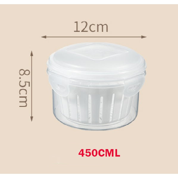 Locaupin BPA FREE Garlic Refrigerator Storage Jar Ginger Storage Holder Sealed Vegetable Food Box Food Dispensers