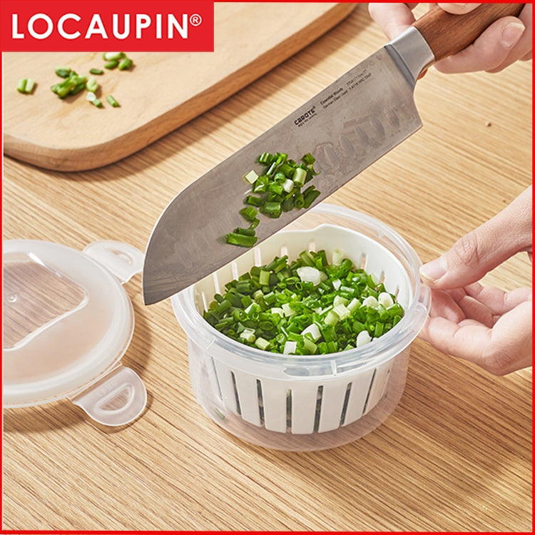 Locaupin BPA FREE Garlic Refrigerator Storage Jar Ginger Storage Holder Sealed Vegetable Food Box Food Dispensers