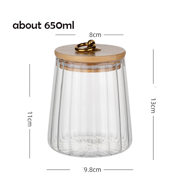 Locaupin Food Storage Jars ,Clear Food Storage Container with Airtight Lid, Plastic Containers,Glass Food Dispensers