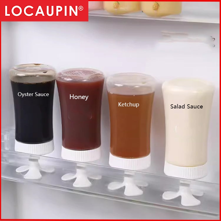 Locaupin Inverted Plastic Squeeze Bottles  Refillable Dispenser Condiment Squeeze Bottle Dispenser Bottles