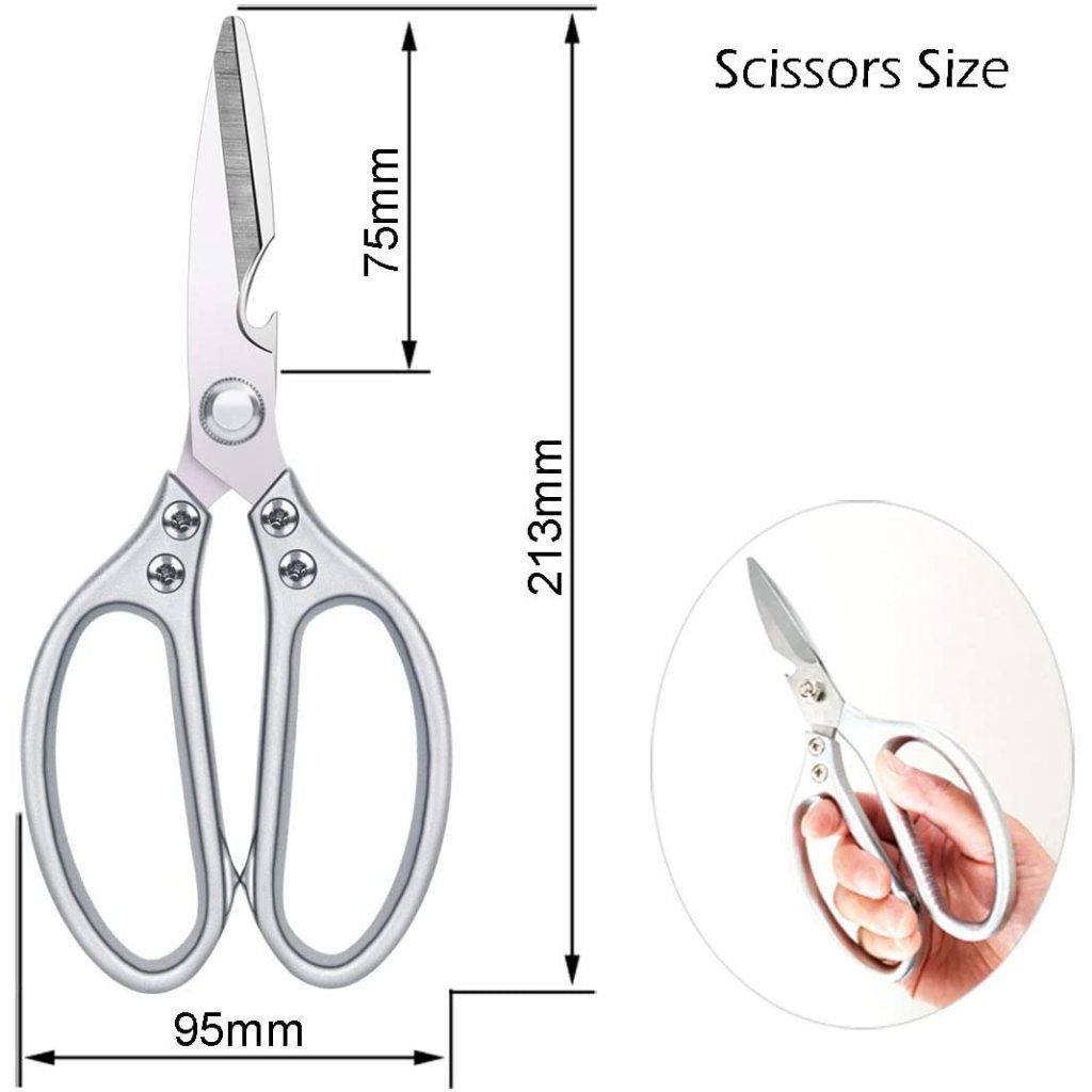 Locaupin Shears Scissors Heavy Duty for Kitchen Use Cutting Chicken Bones Poultry Made of Stainless Steel