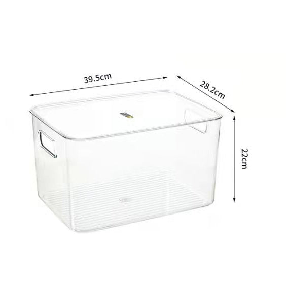 Locaupin With Cover Storage Box for Kitchen Pantry Plastic Organizer Container for Under Bed,Desk,Office and Drawer