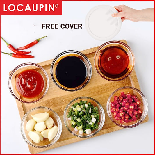 Locaupin Small Glass Bowls Salad Bowls Cooking Small Bowls Dessert Bowls Small Serving Bowls for Dipping
