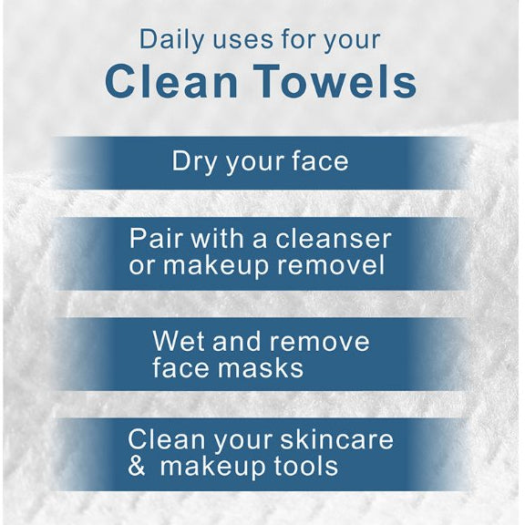 Locaupin 100% Disposable Face Towel Biodegradable Face Towel Large Clean Towels