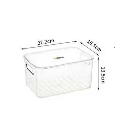 Locaupin With Cover Storage Box for Kitchen Pantry Plastic Organizer Container for Under Bed,Desk,Office and Drawer