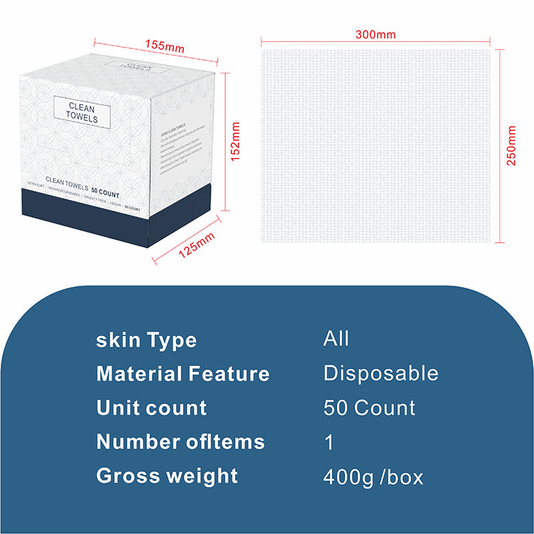 Locaupin 100% Disposable Face Towel Biodegradable Face Towel Large Clean Towels