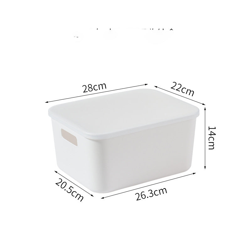 Locaupin With Cover Storage Box for Kitchen Pantry Plastic Organizer Container for Under Bed,Desk,Office and Drawer