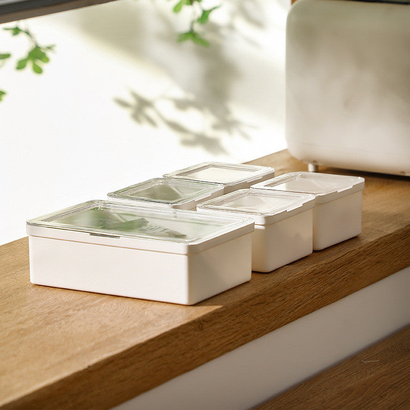 Locaupin Plastic Storage Containers Clear Rectangle Organizer Case with Lids Mini Clear Plastic Organizer Storage Box