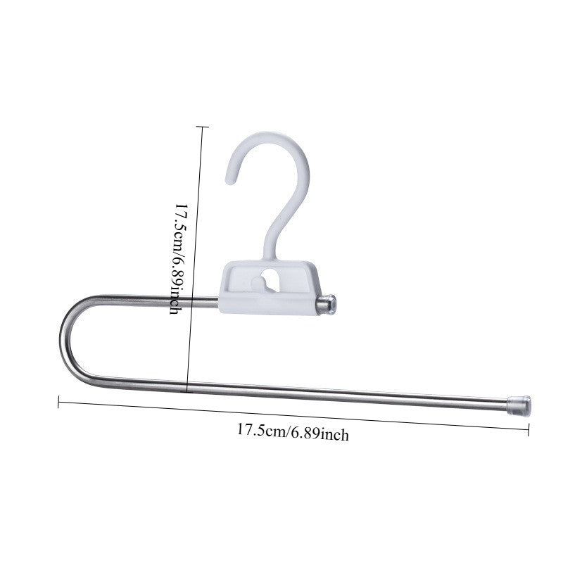 Locaupin Magic Pants Hangers, Space Saving Closet Hangers Multi Functional Pants Rack Wardrobe Organizer Racks for Cloth