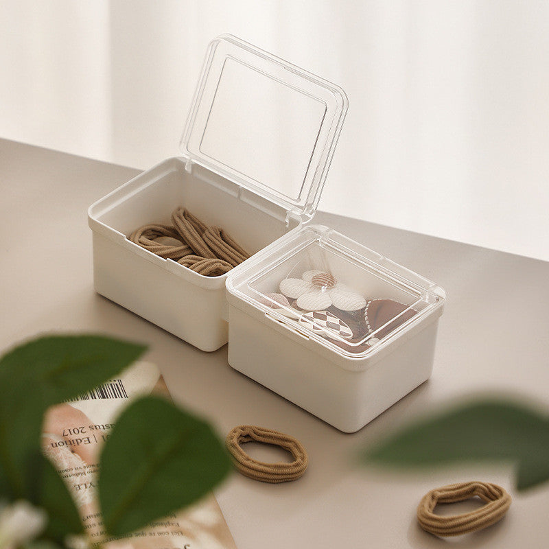Locaupin Plastic Storage Containers Clear Rectangle Organizer Case with Lids Mini Clear Plastic Organizer Storage Box