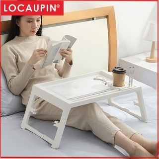 Locaupin Portable Laptop Table Stand Folding Laptop Desk Adjustable Notebook PC Table Stand Cup Holder Pen Holder