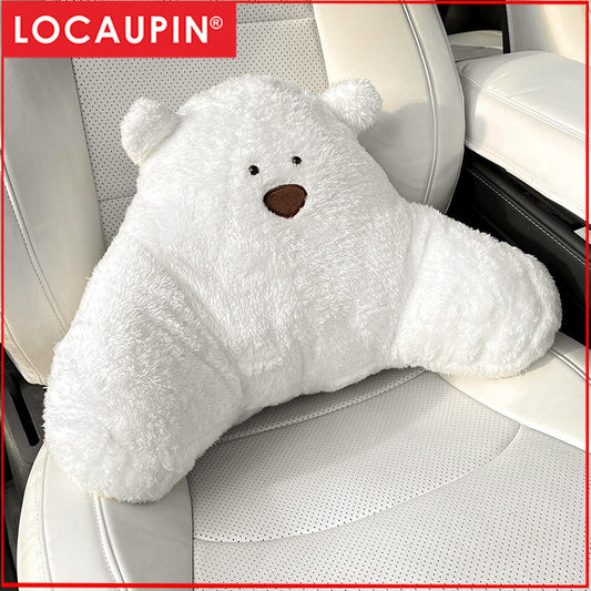 Locaupin Memory Foam Car Neck Pillow & Lumbar Support – Ergonomic Design for Neck & Back Pain Relief