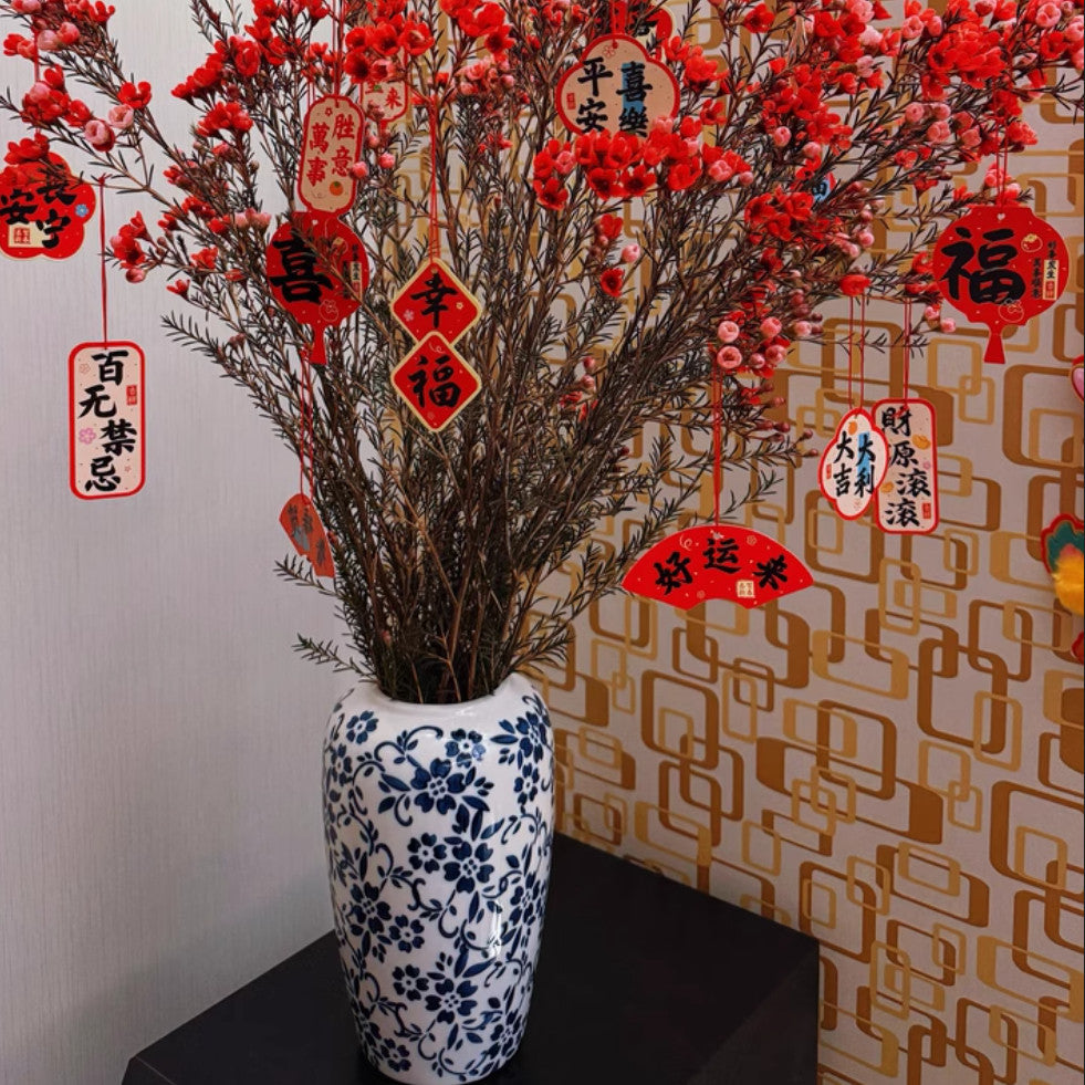 Locaupin Ceramic Vase | Vintage Oriental Home Decor | Elegant Table Centerpiece