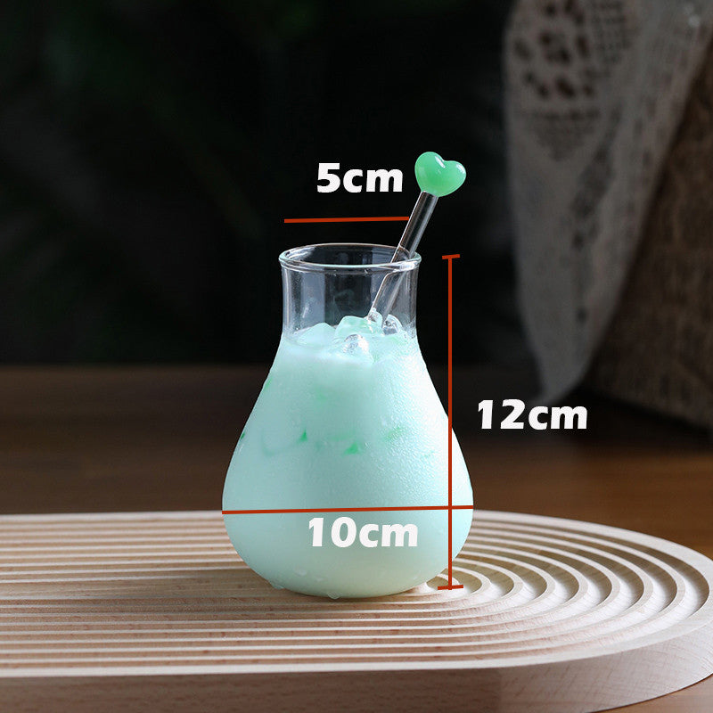 Locaupin Heat Resistant Healthy Glass Cups Water Glass Coffee Cups Flower Tea Glass  Microwave Safe Glass Cups