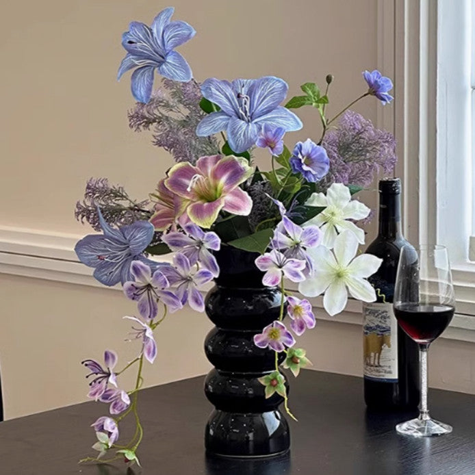 Locaupin Clear Glass Cylinder Vase,Floating Candle Holder Vase, Decor Vases,Clear Vases for Wedding Decorations
