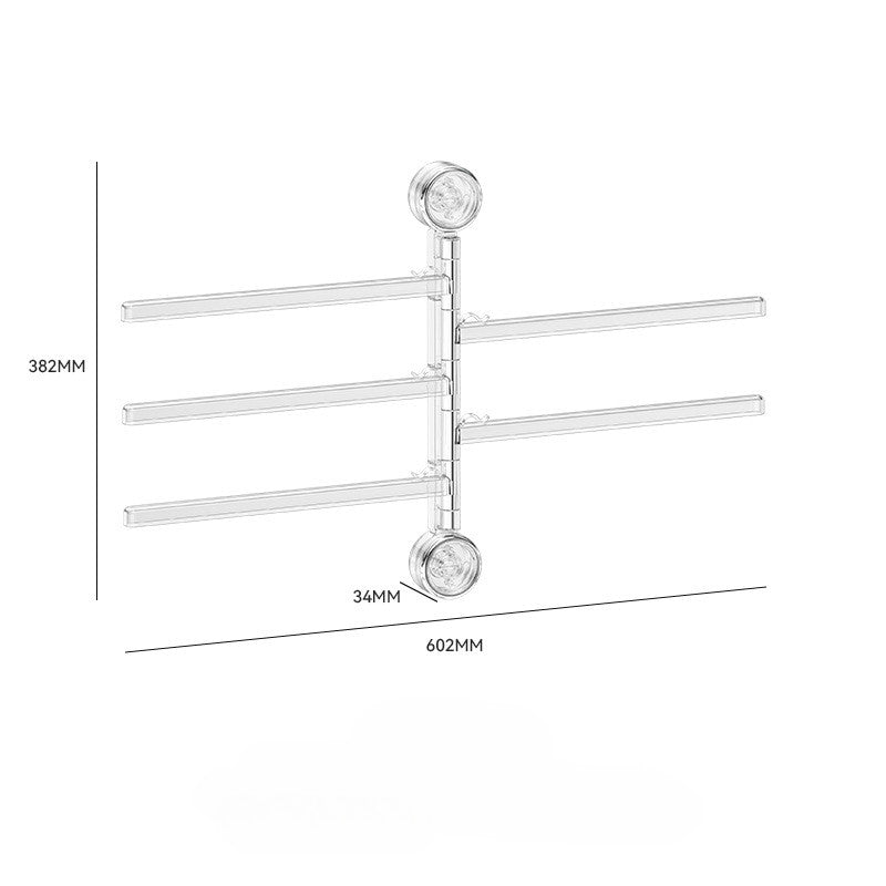 Locaupin Wall-Mounted Bathroom Towel Rack 180-Degree Rotatable Modern Minimalist Design Towel Holder