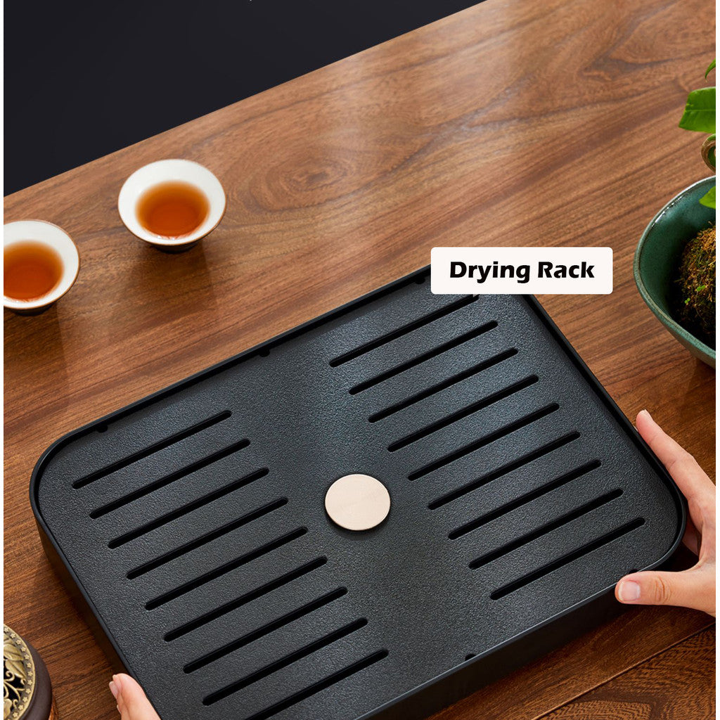 Locaupin Tea DrainBoard Double Layer Kitchen Drain Shelf Sink Detachable Plastic Draining Rack Tray Fit