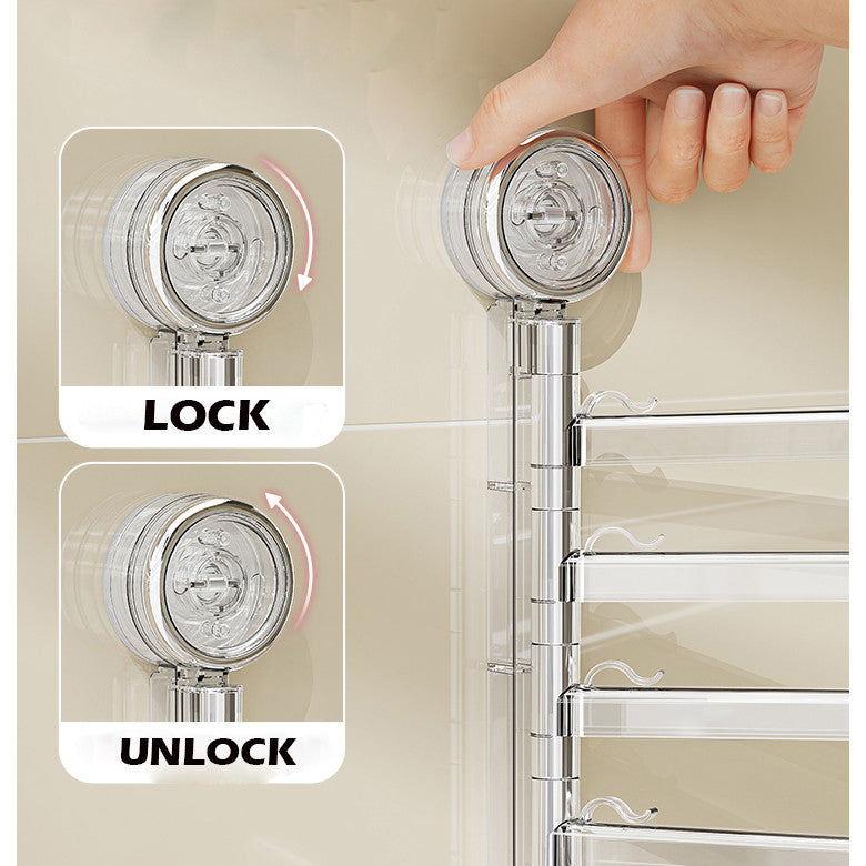 Locaupin Wall-Mounted Bathroom Towel Rack 180-Degree Rotatable Modern Minimalist Design Towel Holder